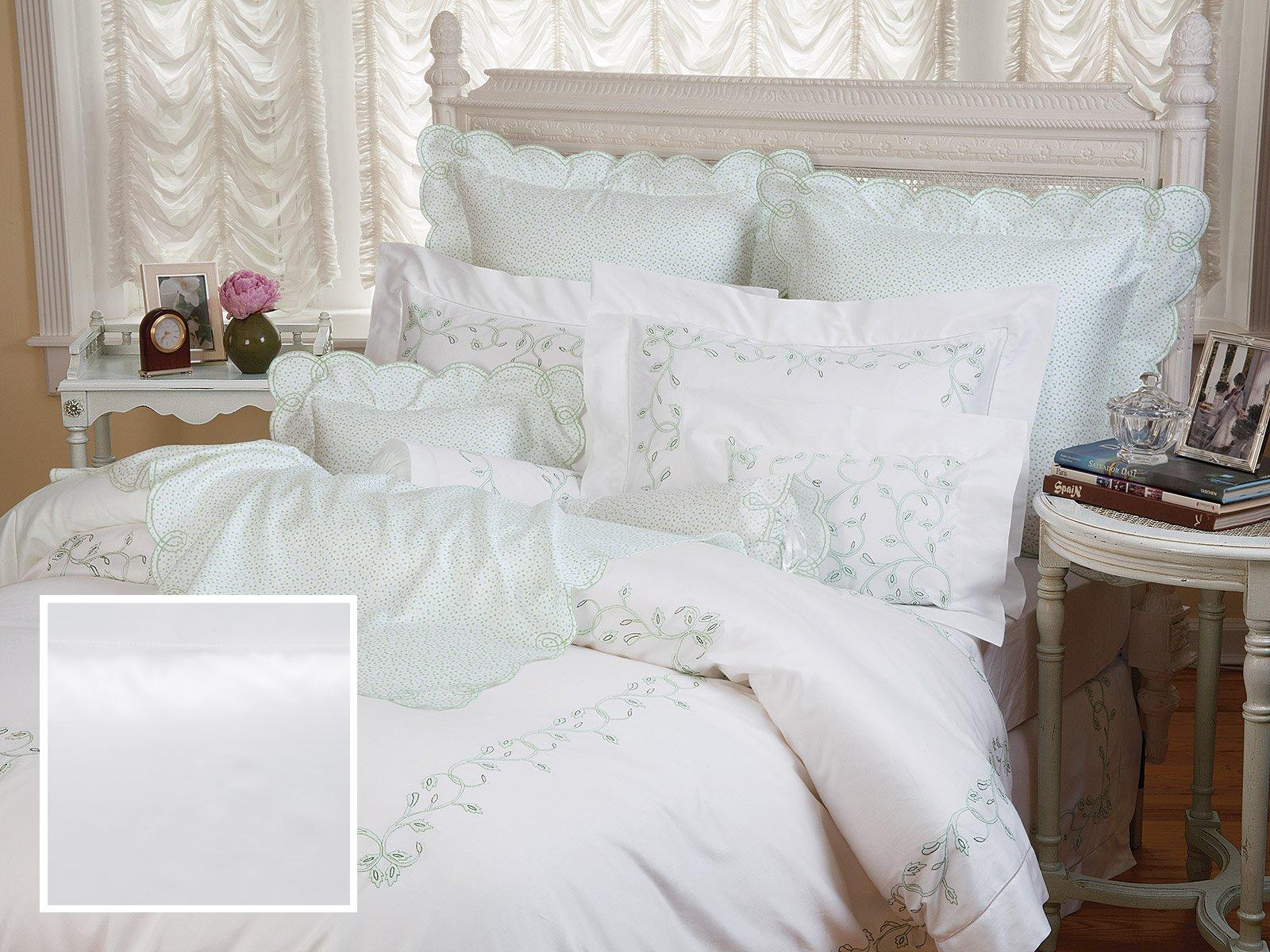 Parisienne Fitted Sheets,Fitted White Sateen (Queen )