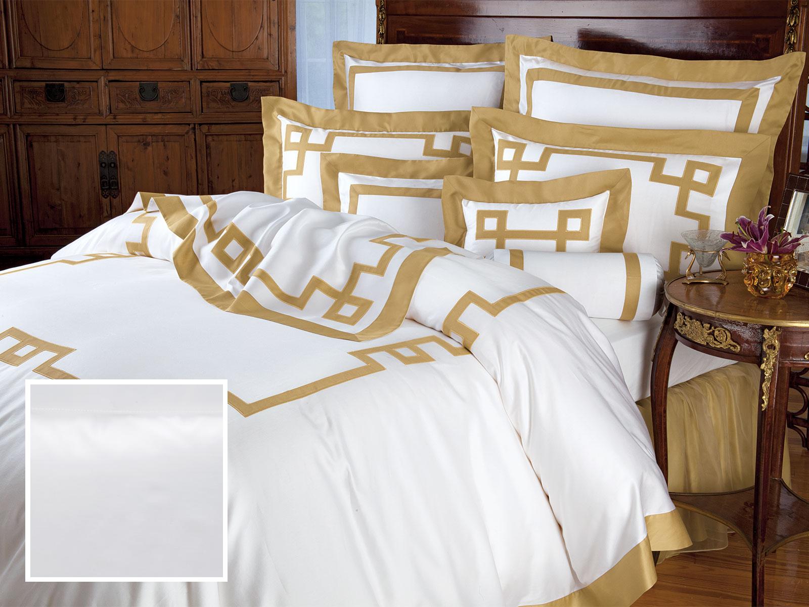 Messina Fitted Sheets,Fitted White Sateen (Full )