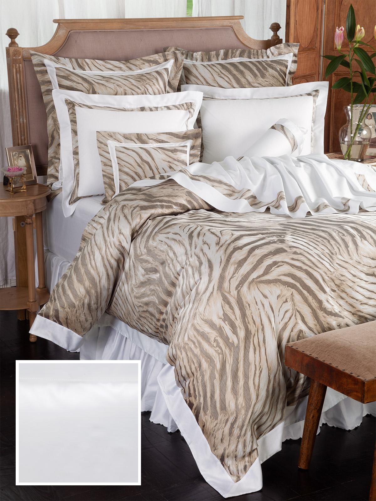 Tanzania Fitted Sheets,Fitted White Sateen (Twin )