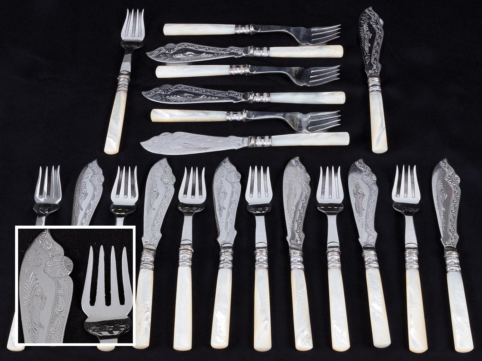 Flatware Fish Service Flatware: Fish Service, Silver (Approx.)