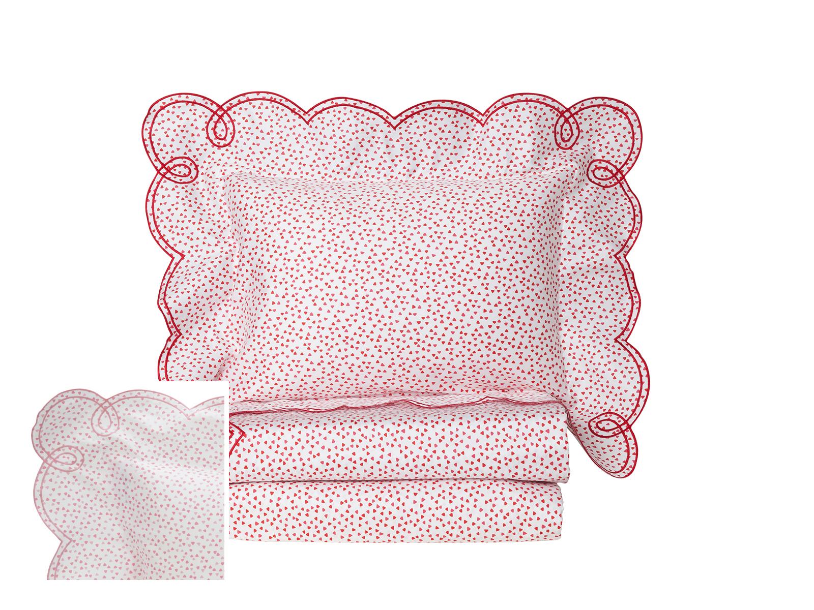 Artsy Hearts Fitted Sheets,Pink (Twin )