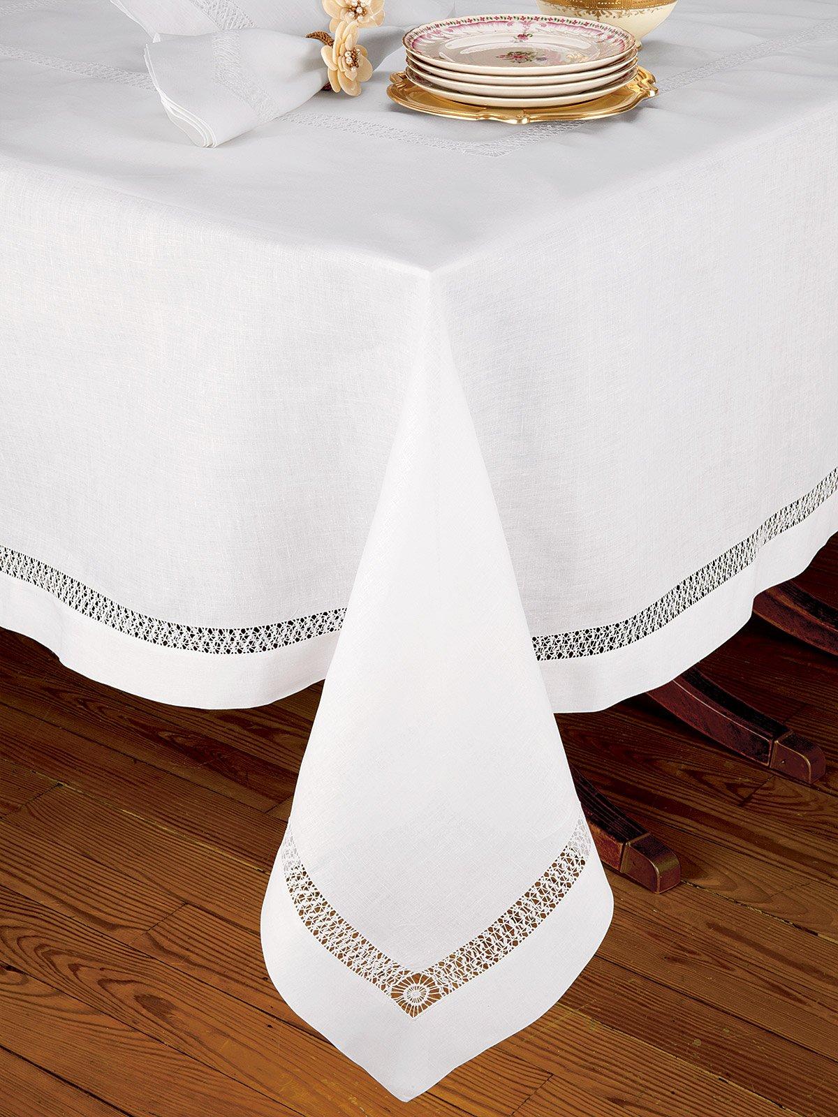 Chateau Blanc Table Placemat Sets,White (4 Mats,4 Napkins)