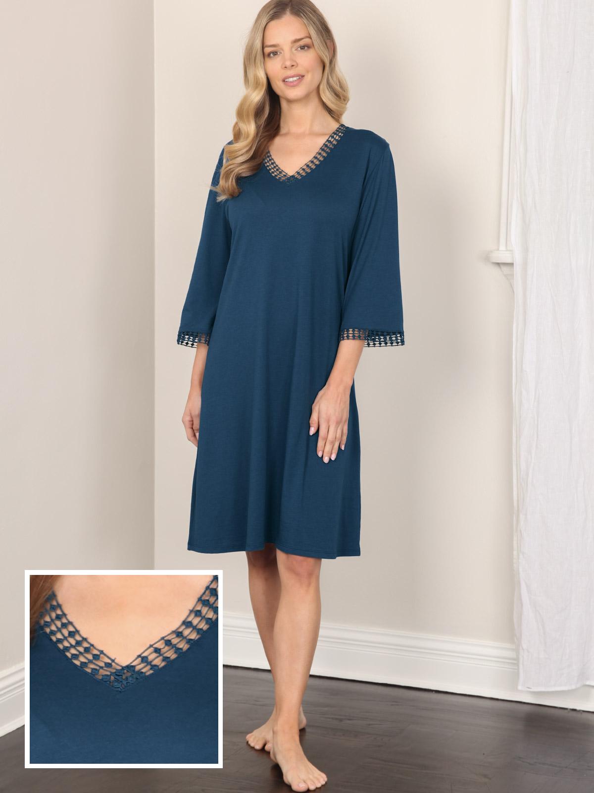 Corinne Nightgowns, Sapphire Blue (Small)