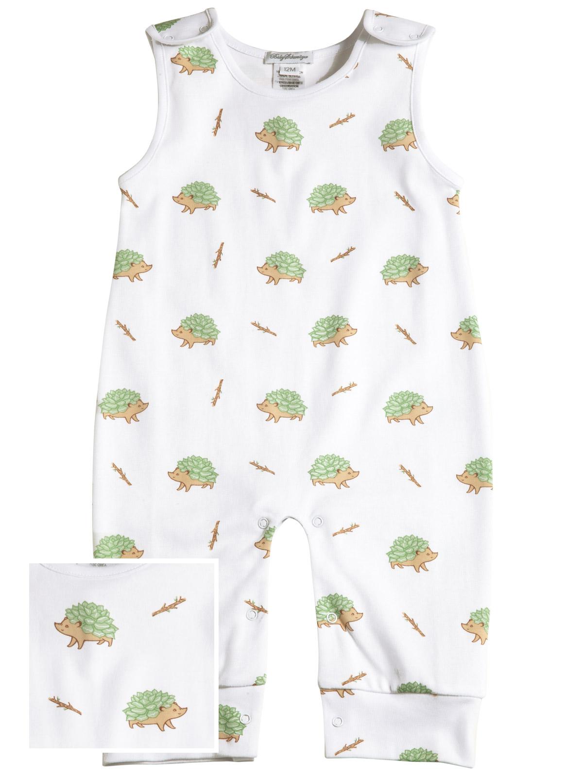 Hedgehog Baby Onesie Baby Overalls, Green (6M)