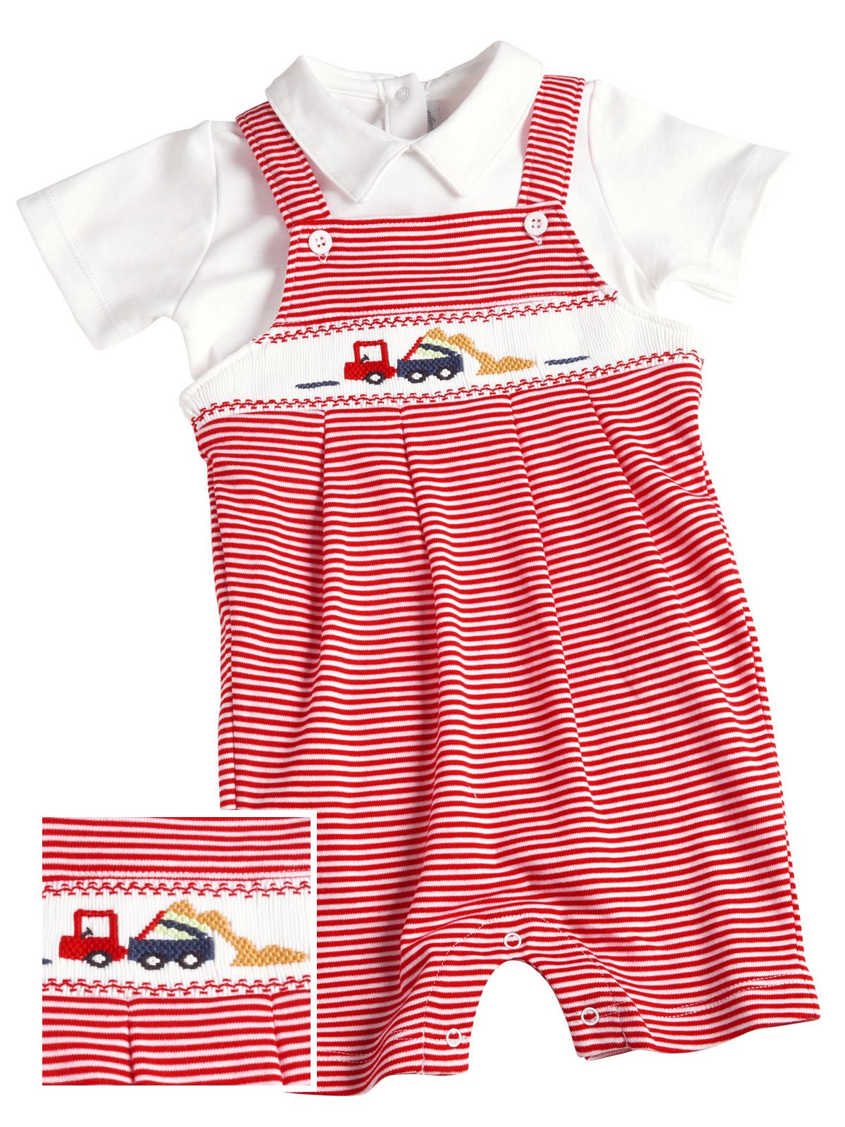 Truck Time Baby Romper Baby Romper, Red (12M)