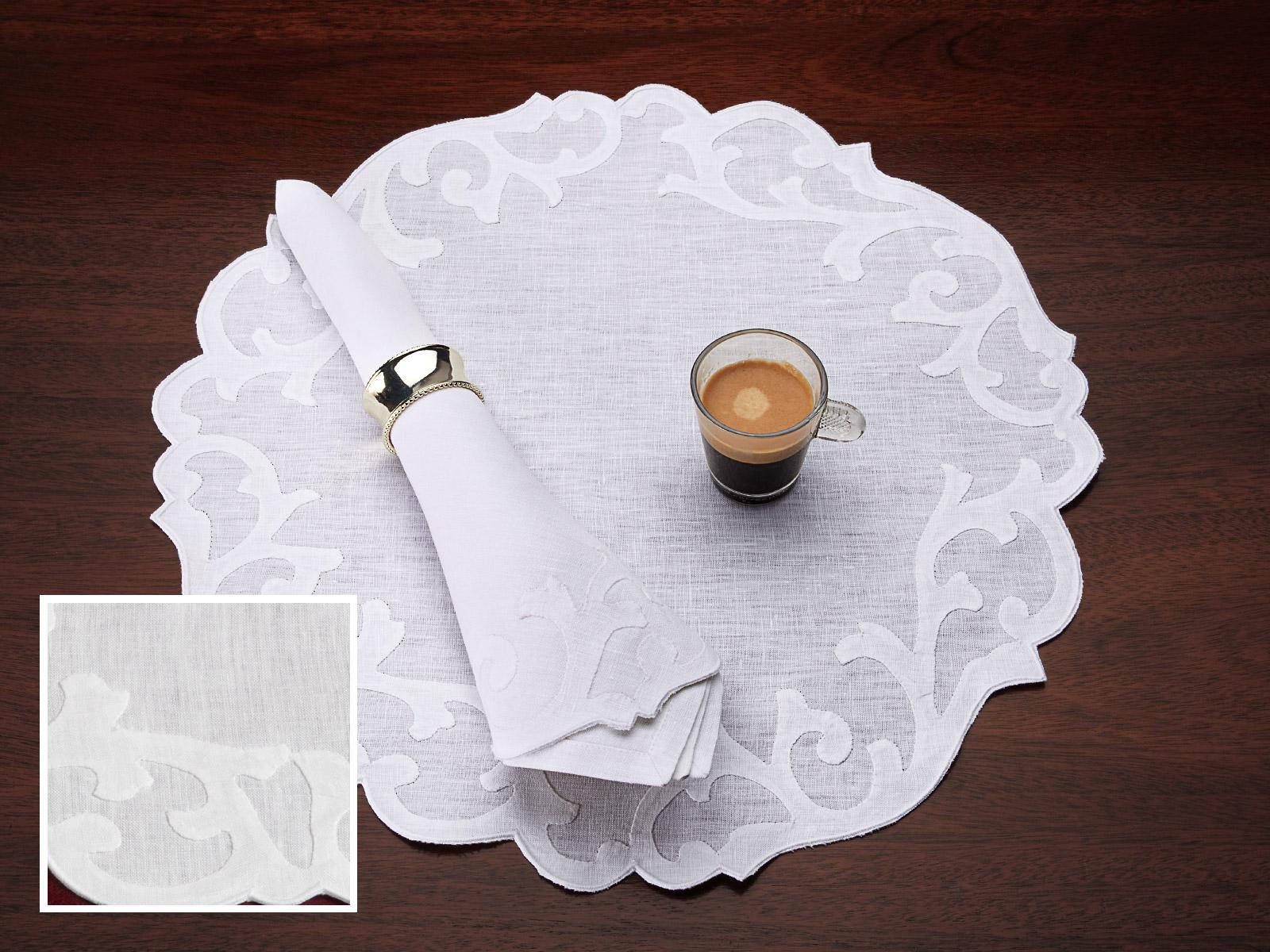 Alexandra Table Setting Doilies, White (12)