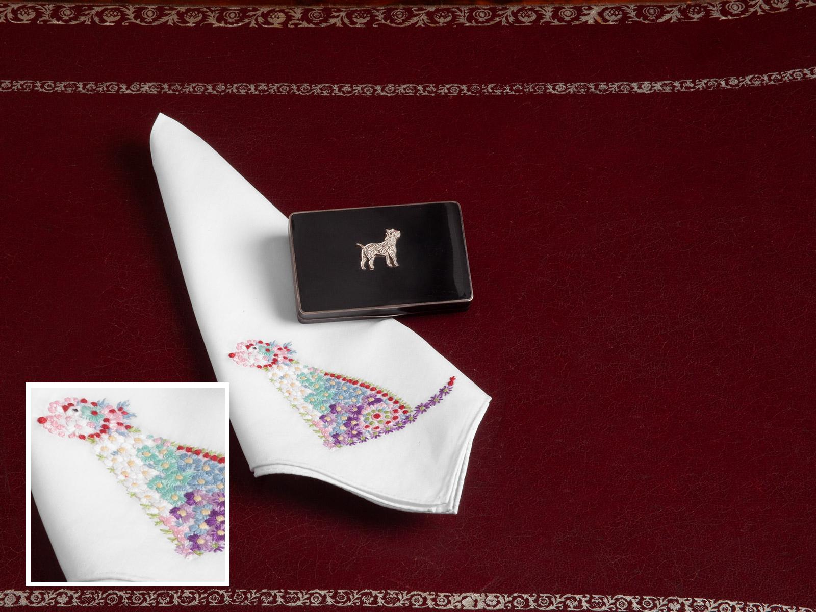 Dog Tale Ladies Handkerchief Ladies HandkerchiefMultiColored Ladies
