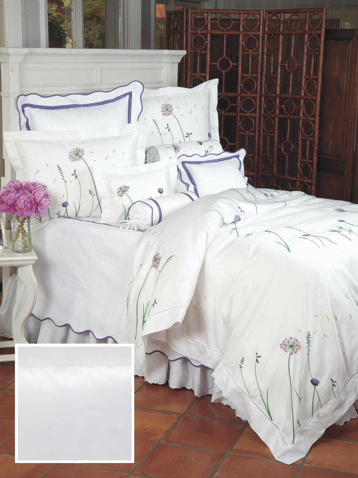 Grasslands Fitted Sheets,Fitted White Sateen (Full )