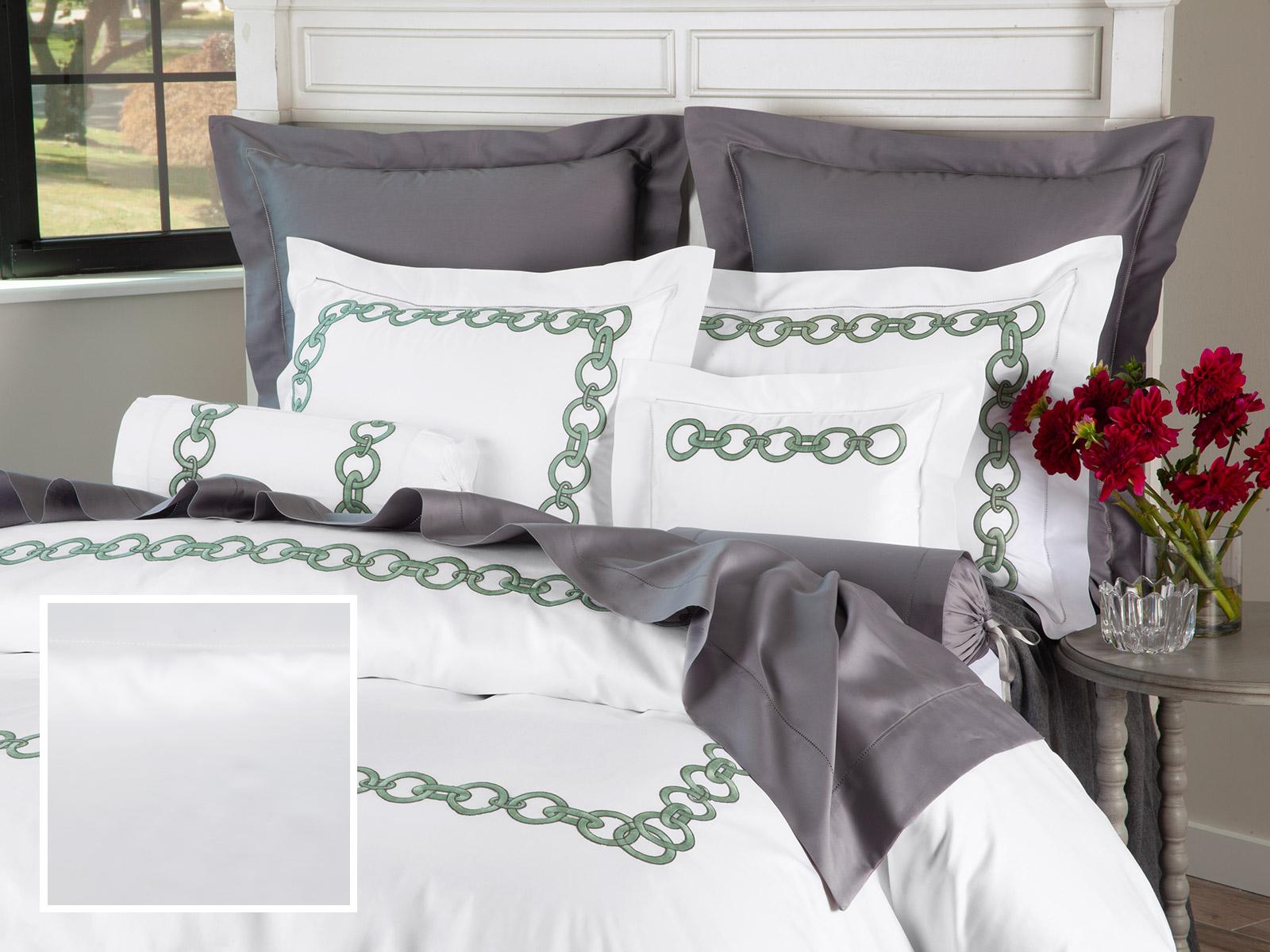 Lazia Fitted Sheets,Fitted White Sateen (Twin )