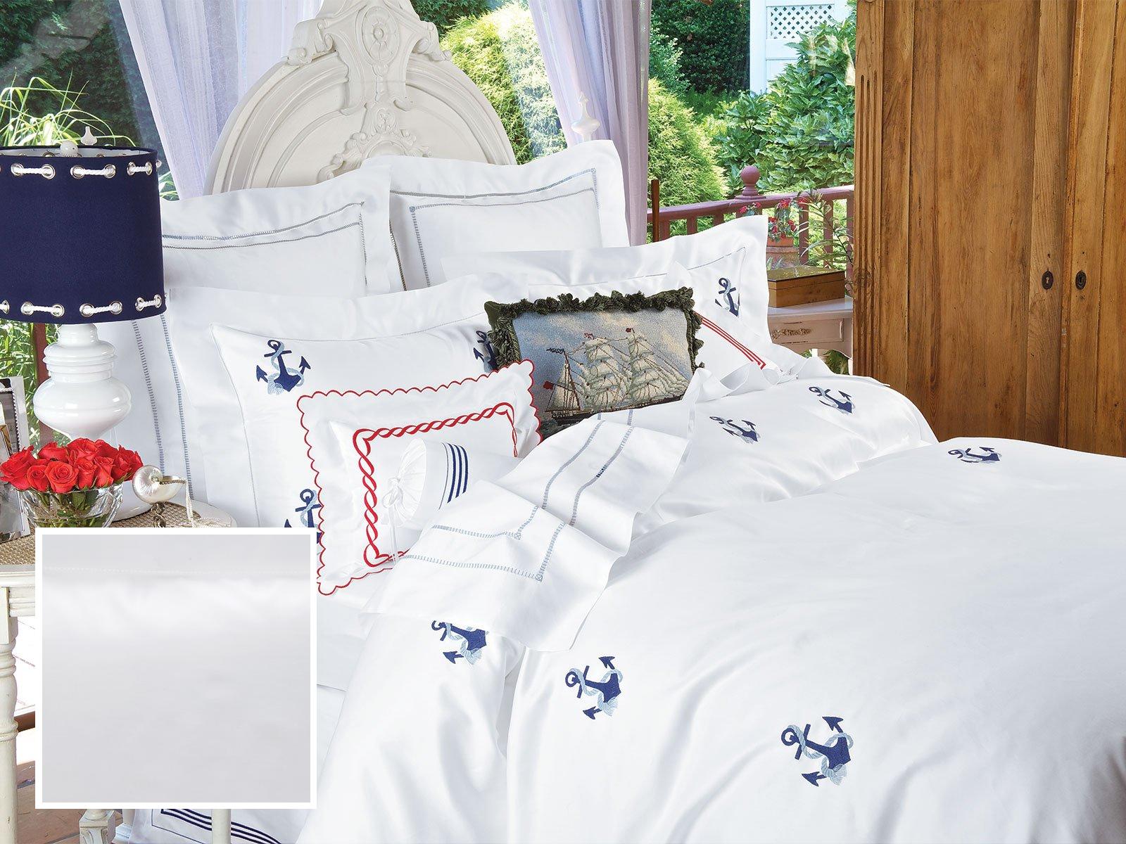 Bon Voyage Fitted Sheets,Fitted White Sateen (Twin )