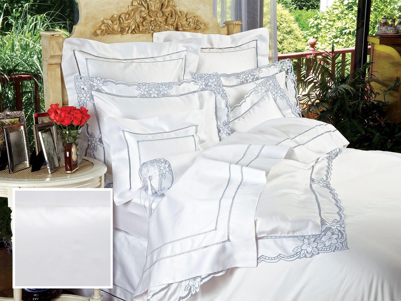 Caprice Fitted Sheets,Fitted White Sateen (King )