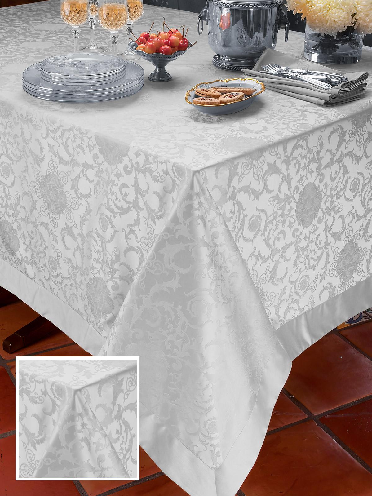Barracco Tablecloths Tablecloths (Round), White (106" Round)