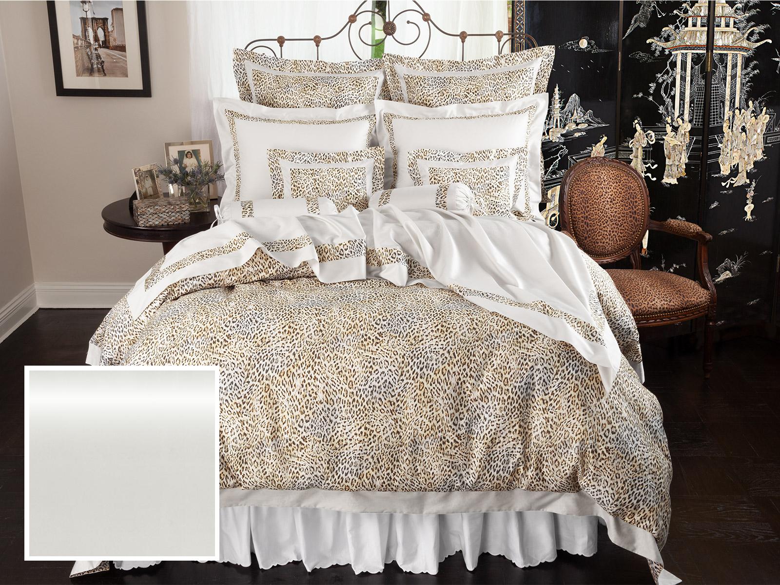 Safari Fitted Sheets,Fitted Pale Gray Sateen (Twin )