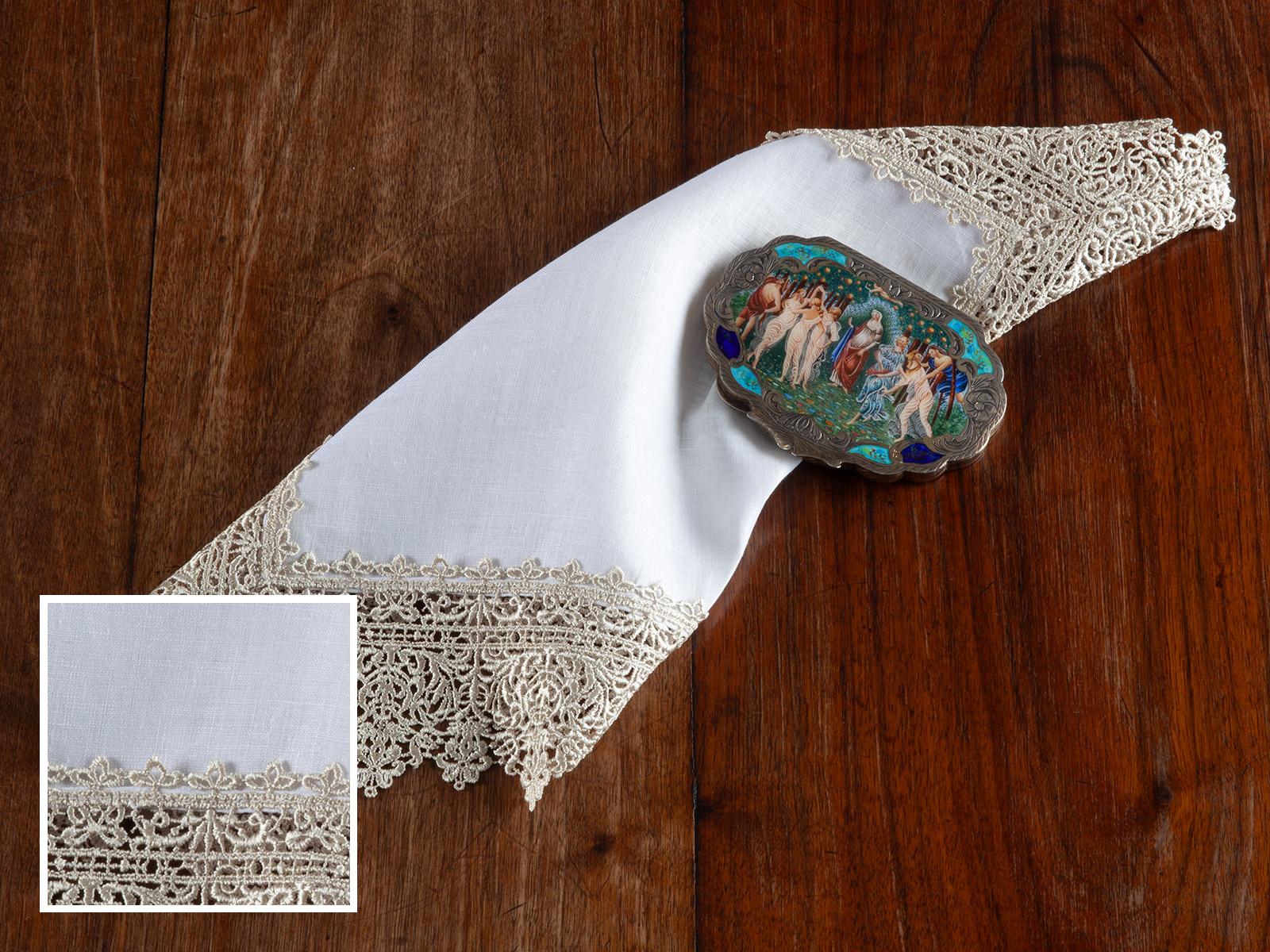 Fontaine Ladies Handkerchief Ladies HandkerchiefWhite Ladies