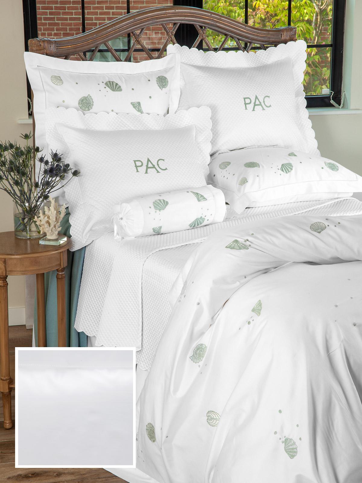 Surfside Fitted Sheets,Fitted White Sateen (Twin )