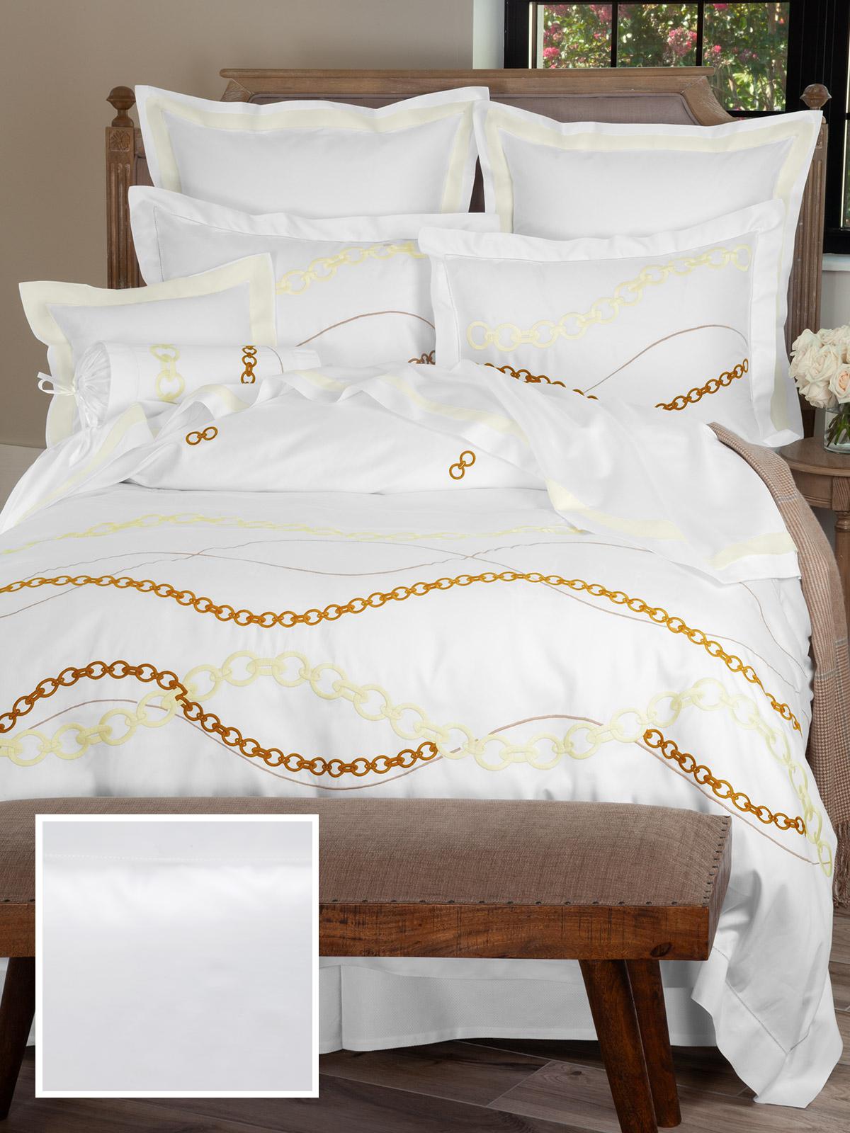 Corbetta Fitted Sheets,Fitted White Sateen (King )