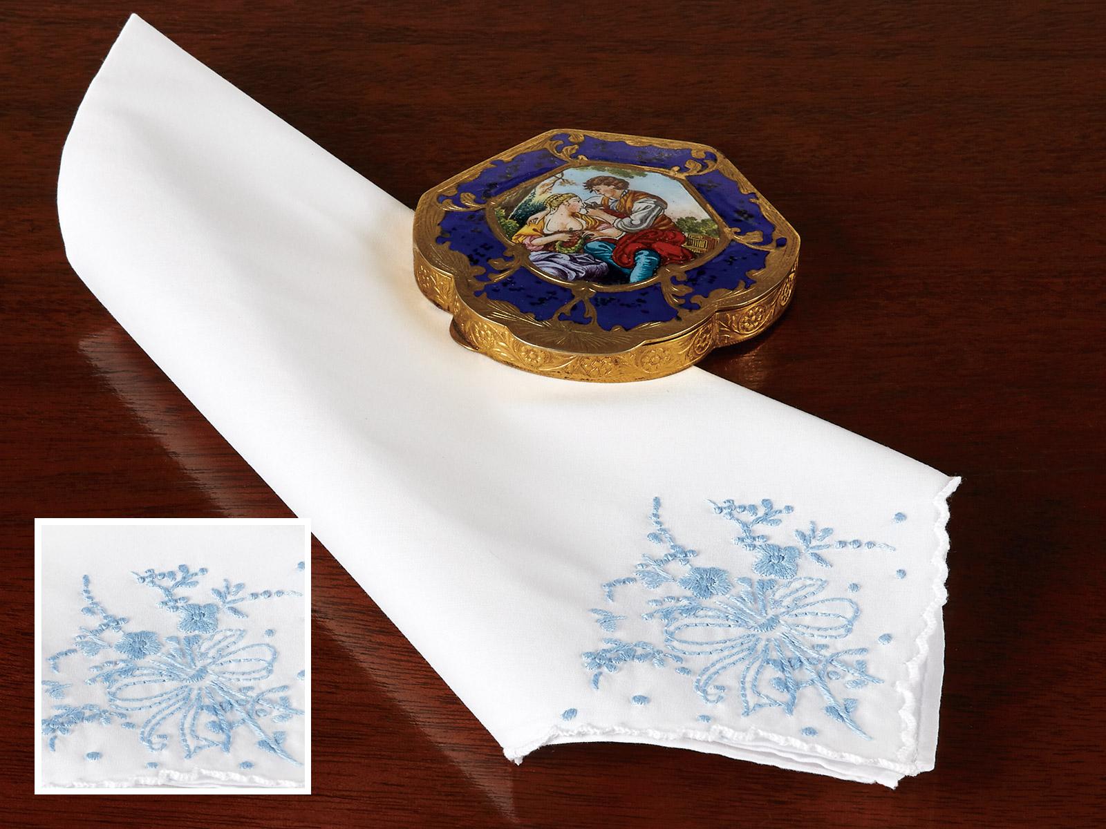 Gala Ladies Handkerchief Ladies Handkerchief Blue Ladies Set of 3
