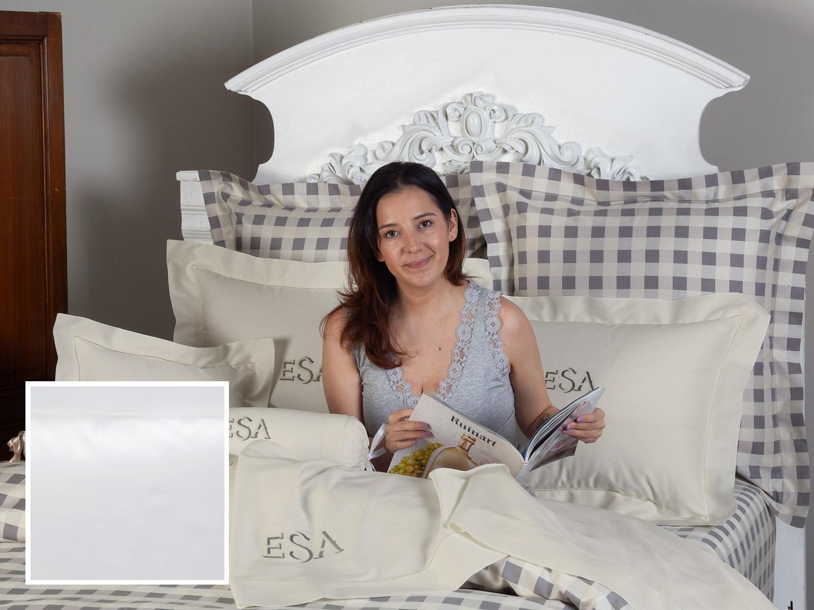 Beacon Hill Fitted Sheets,Fitted White Sateen (Twin )