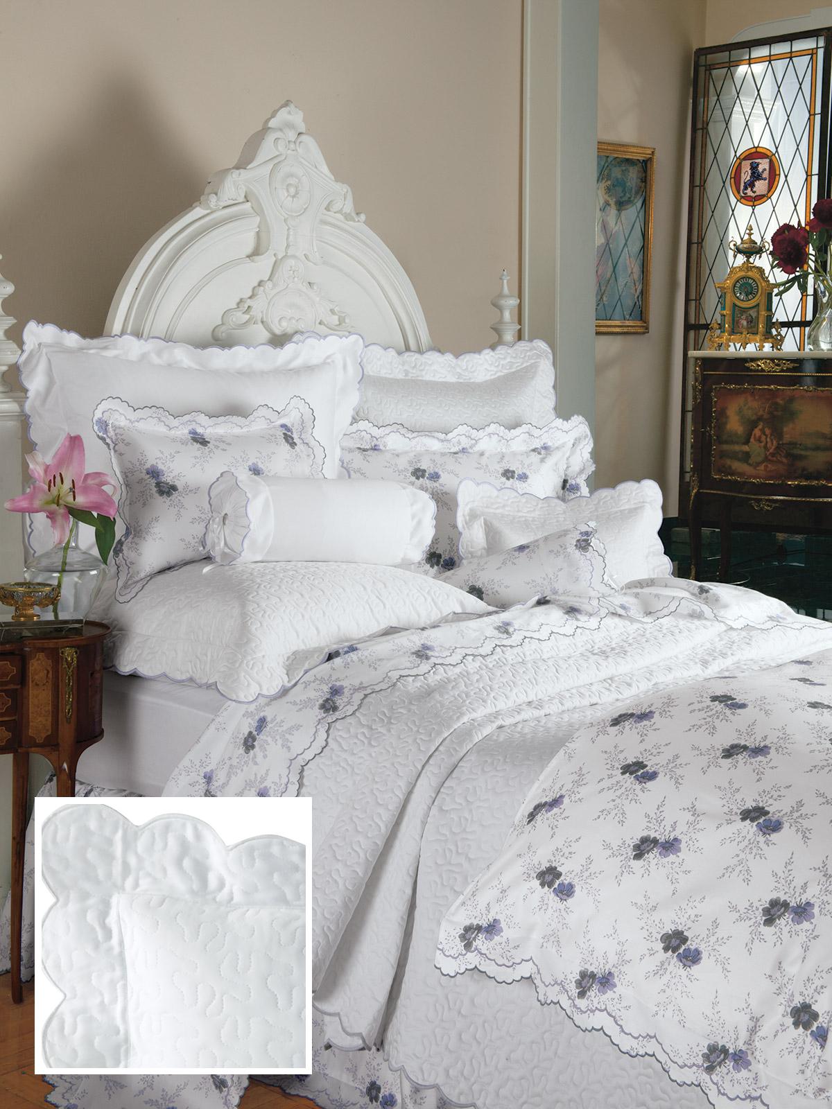 Vermicello Shams (Quilted),White (Std. )