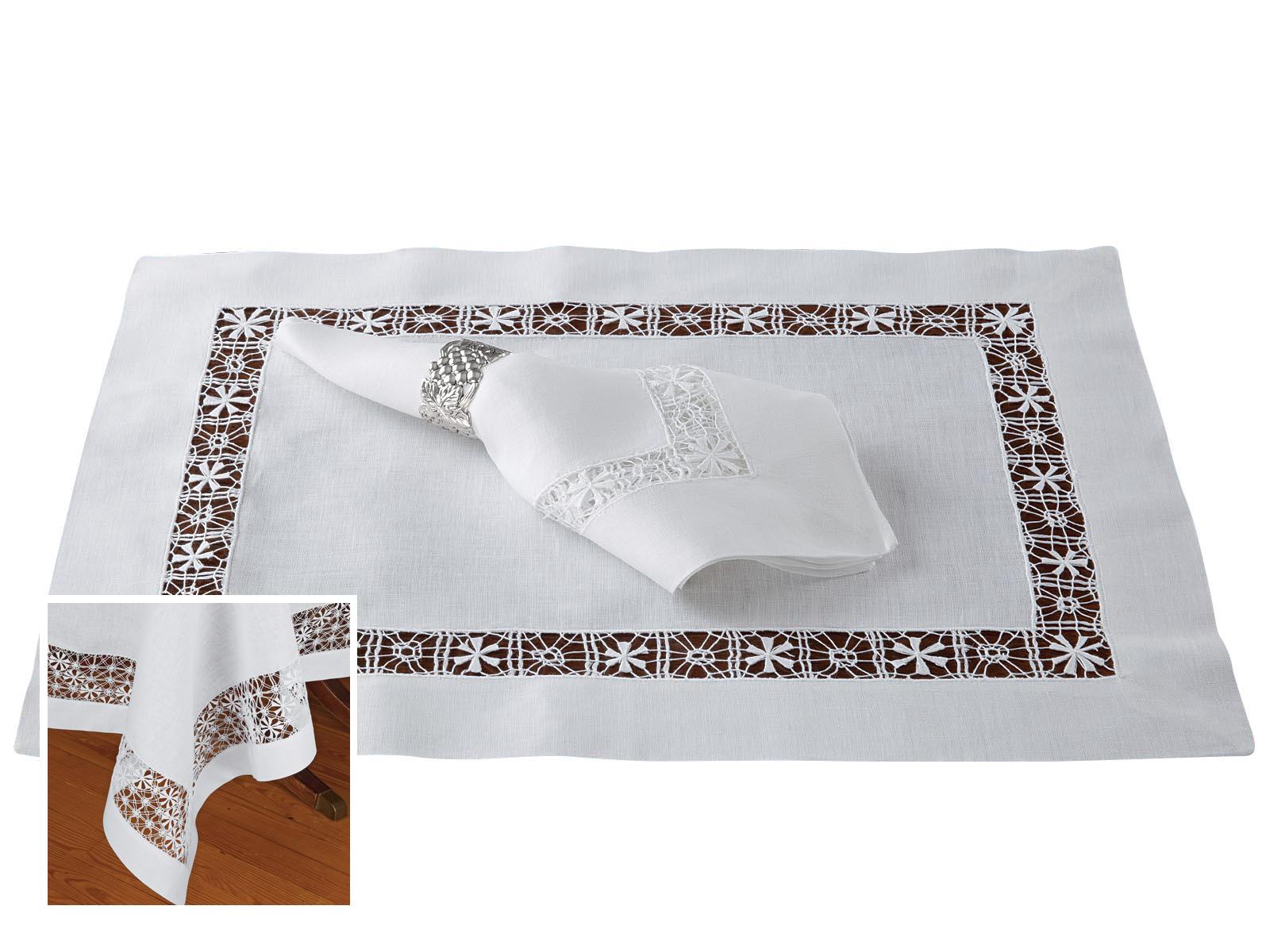 St. Germaine Tablecloths (Square), White (54 Square)