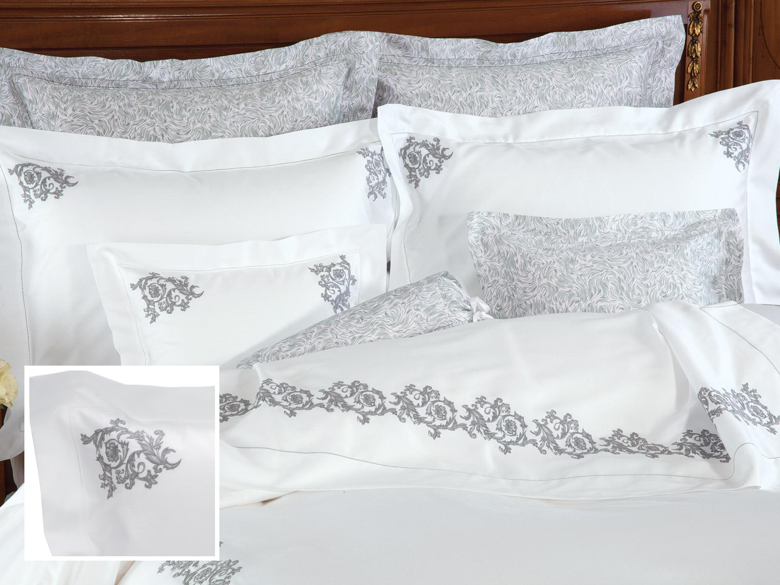 Royal Scroll Flat Sheets,Gray (King )