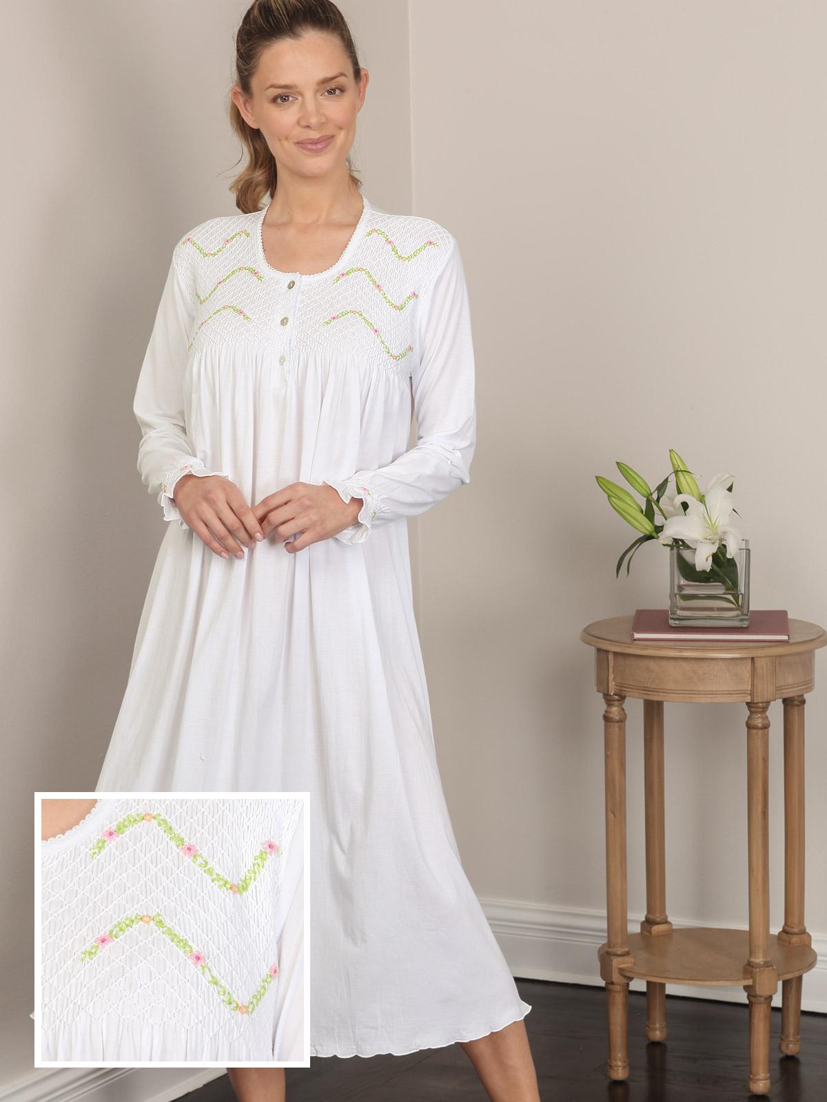 Remi Nightgowns, White (Extra Large)