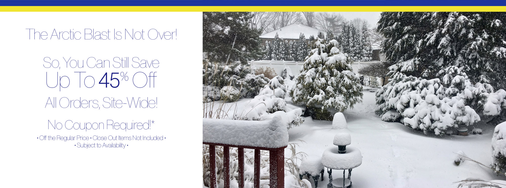 The Arctic Blast Of Savings Continue!