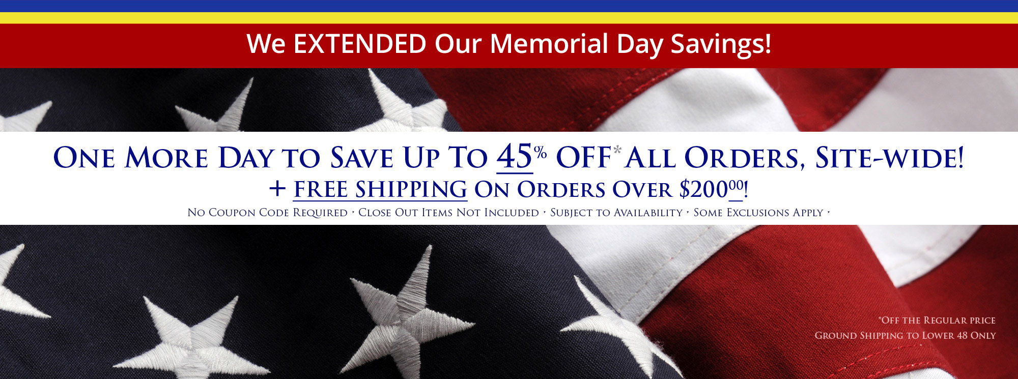 Our Memorial Day Savings Are ON!