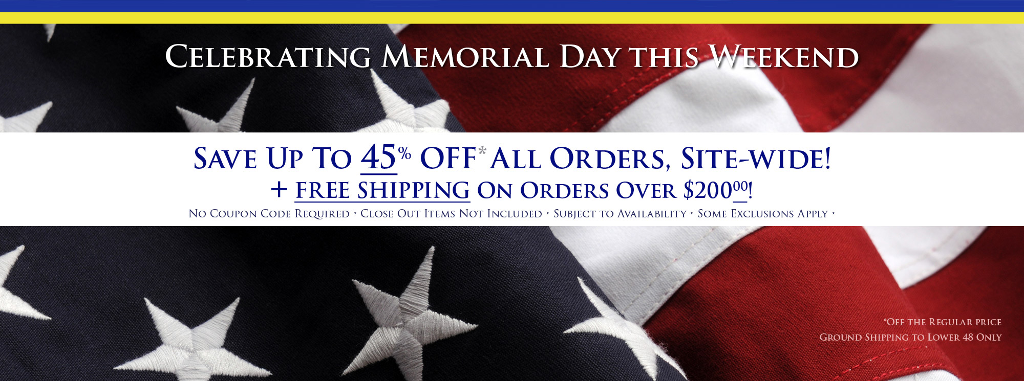 Our Memorial Day Savings Are ON!