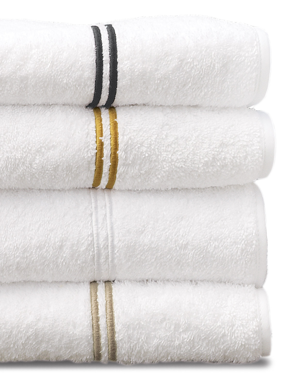 Regatta Towels: Gray, Blue, Pink
