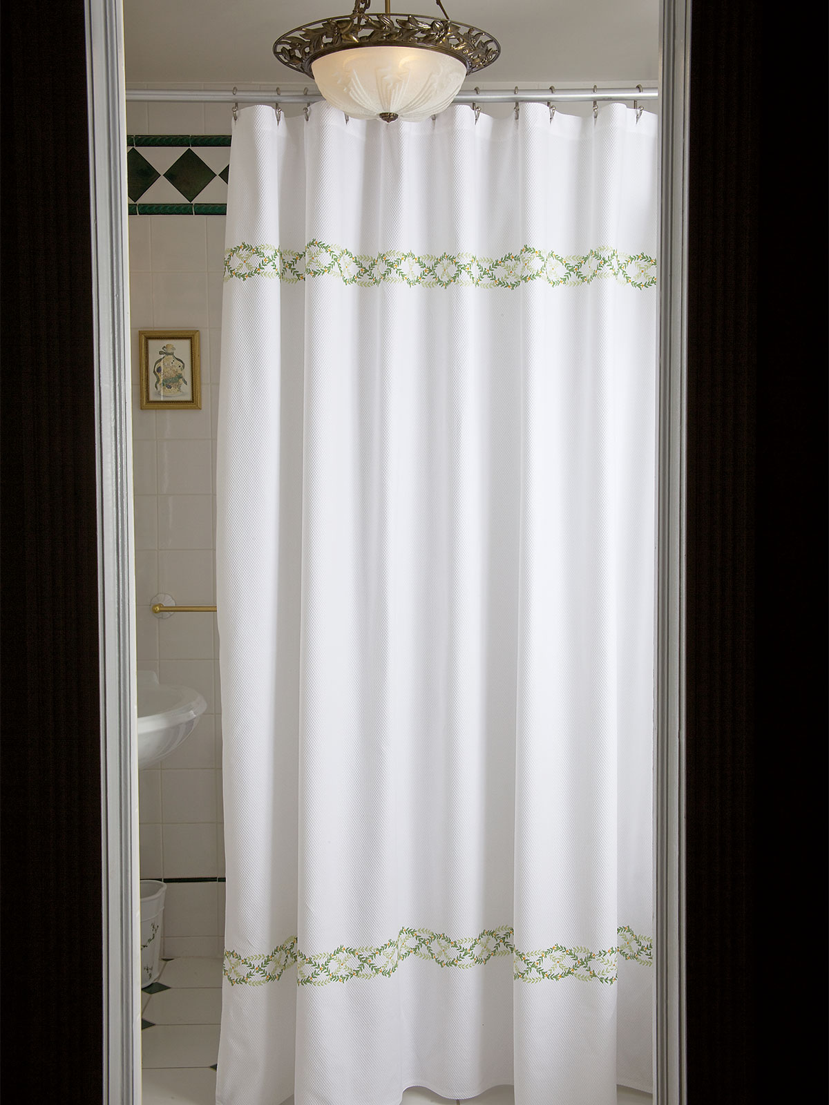 Arden 100% Italian cotton piqué Shower Curtain
