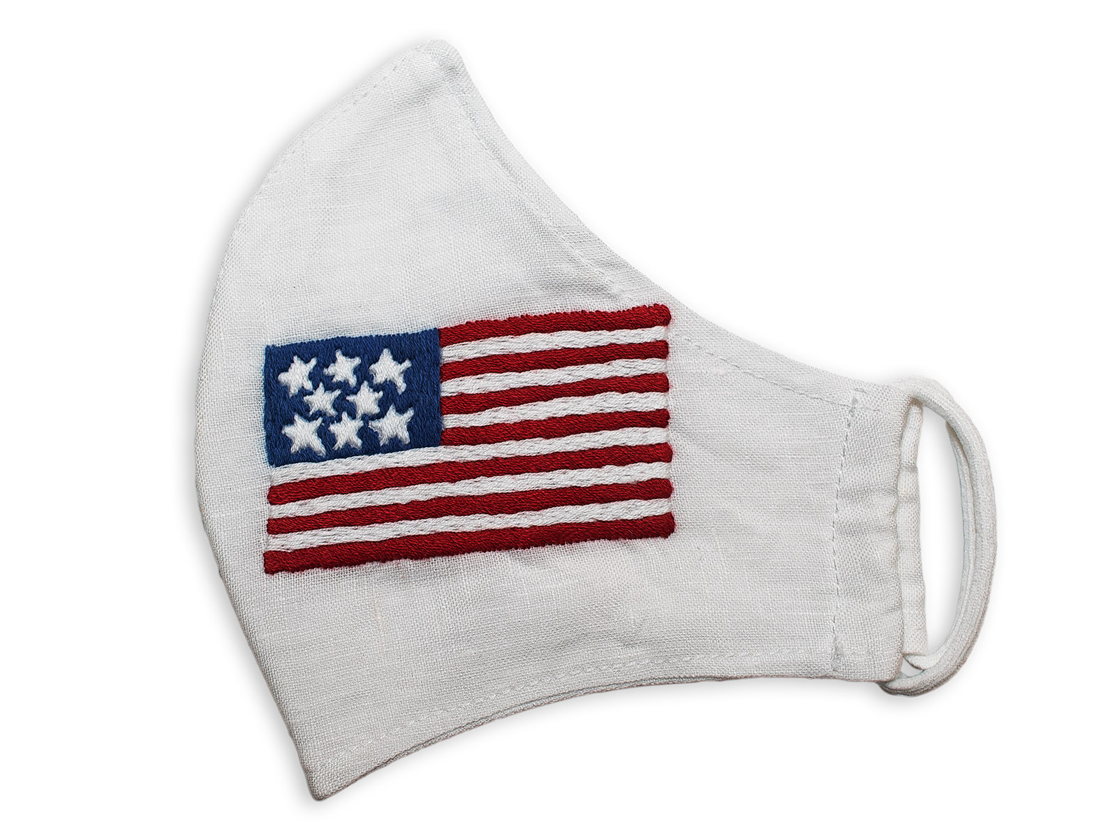 Face Mask: Embroidered American Flag