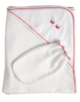 Maritime Hooded Baby Towel & Wash Mitt