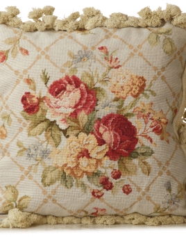 Clivedon Tapestry Pillow Down, Feathers, Velvet, Wool