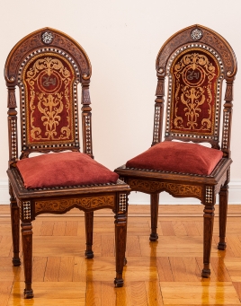 Pair of Walnut Chairs