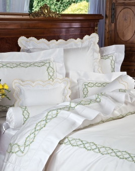 Creme de Lace Dust Ruffles - Luxury Bedding - Italian Bed Linens -  Schweitzer Linen