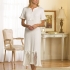 Katherine Nightgown: Ivory Cotton Jersey