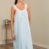 Gweneth Nightgown: 100% pima cotton voile w/ guipure lace trim