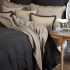 Ashcroft Linen Bedding: Beige & Black weave combinations
