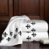 Maison Fleur Towels: Black