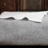 Cotton Blanket: Reversible Gray/White