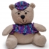 Baby Toys: Plush Boy Teddy Bear with Blue Cap & Waistcoat