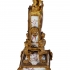 Miniature Viennese Clock: Left Side Gilt Bronze & Enamel