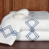 Arcadia Towel Collection: Navy Blue Embroidery