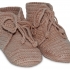 Andie Hand-crocheted Baby Booties: Dusty Rose