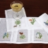 Coral Springs Embroidered Cocktail Napkins: Set of Six