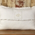 Decorative Ruffled Cushion: White Linen