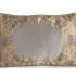 Port Royal Decorative Pillows: Taupe Velvet & Metallic Gold Embroidery
