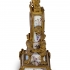 Miniature Viennese Clock: Right Side Gilt Bronze & Enamel