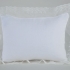 Elation Decorative Pillow: 16x16 White w/ Lace Border